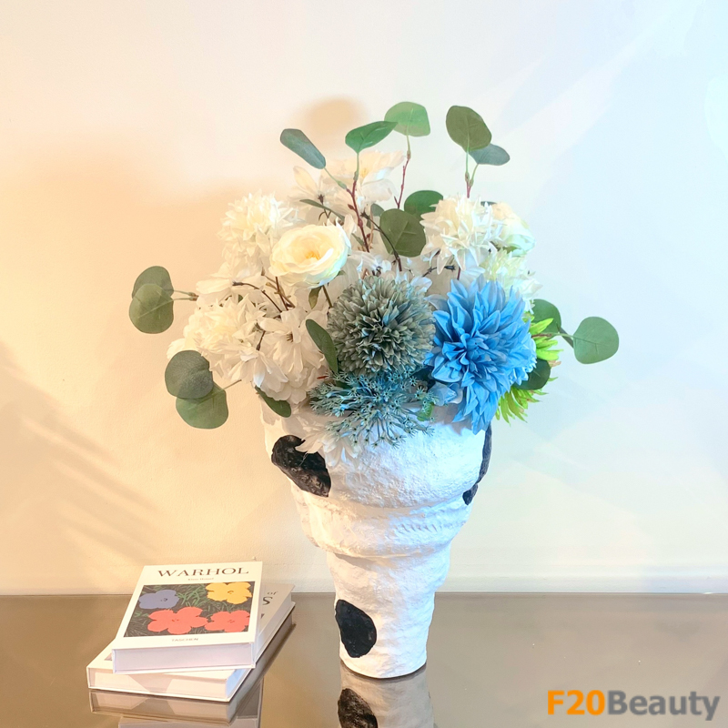 Bình Hoa Giả Để Bàn Đẹp - Lọ Hoa Lụa Cắm Sẵn Trang Trí Phòng Khách -  F20Beauty